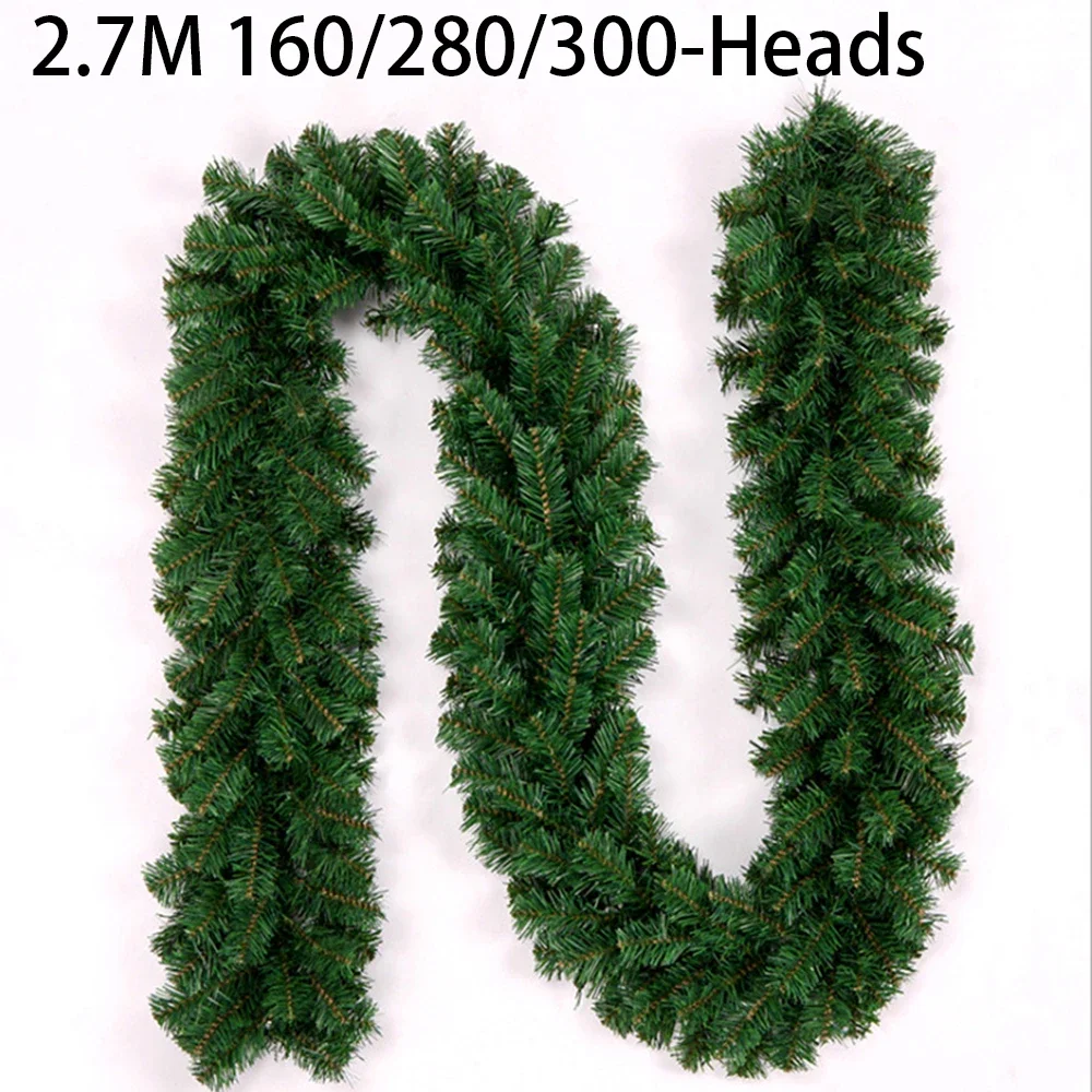 Outdoor Furniture Green - 2.7M Artificial Green Christmas Garland Wreath