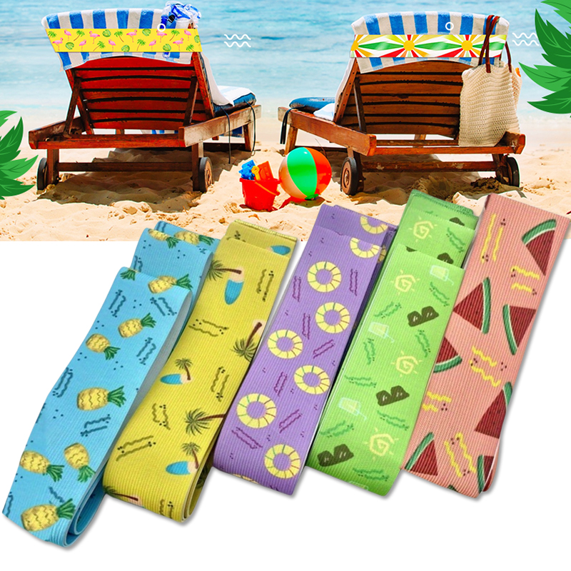 Outdoor Furniture Rope - 5pcs Beach Towel Bands, Elastic Chair