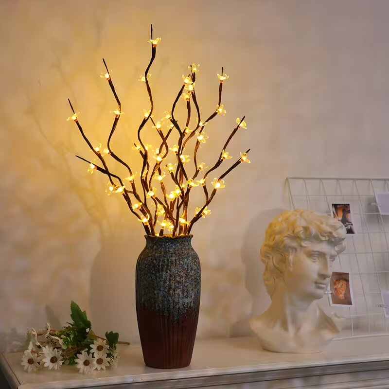 Outdoor Furniture Decor - 1/2PC 20LED Cherry Blossom Tree Branch