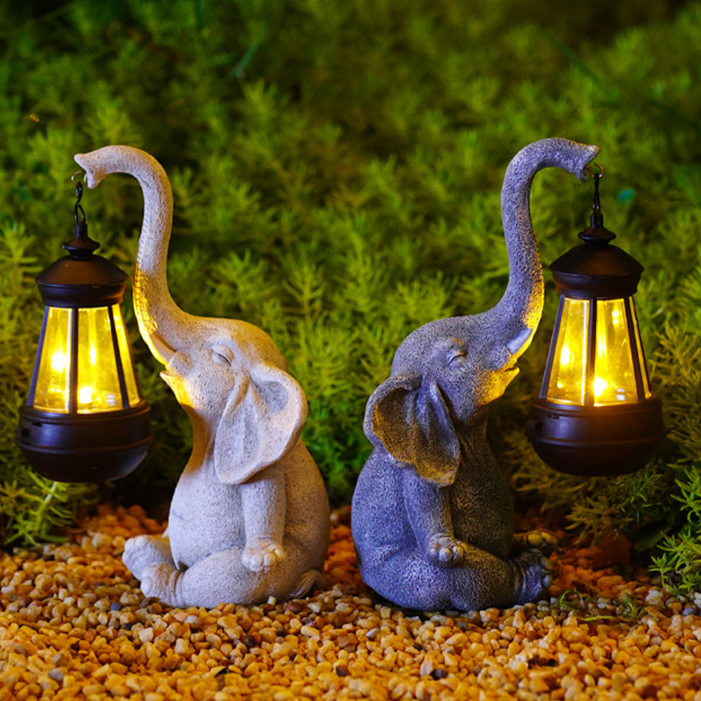 Outdoor Furniture Decor - Resin Elephant Statue Ornament Creative Outdoor