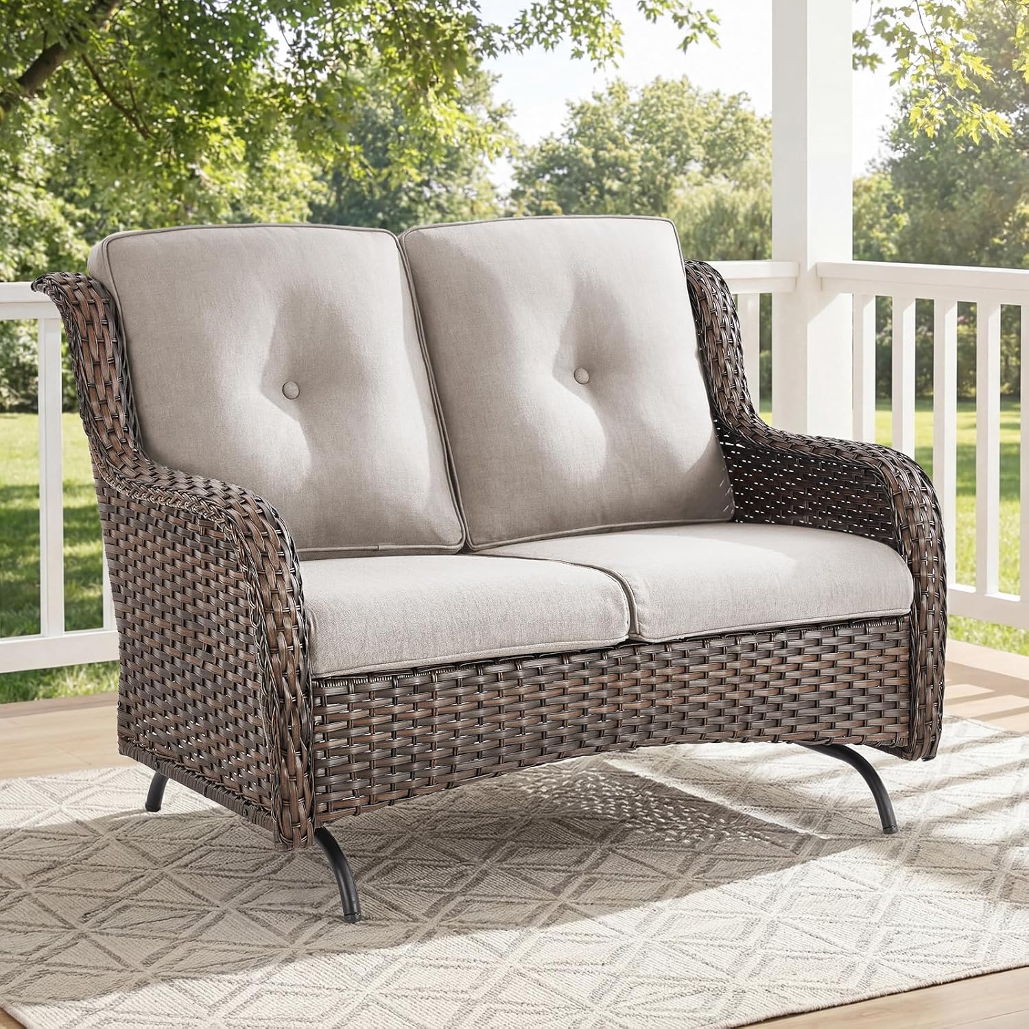 Outdoor Furniture Luxury - Patio Loveseat Sofa, Outdoor Wicker Loveseat