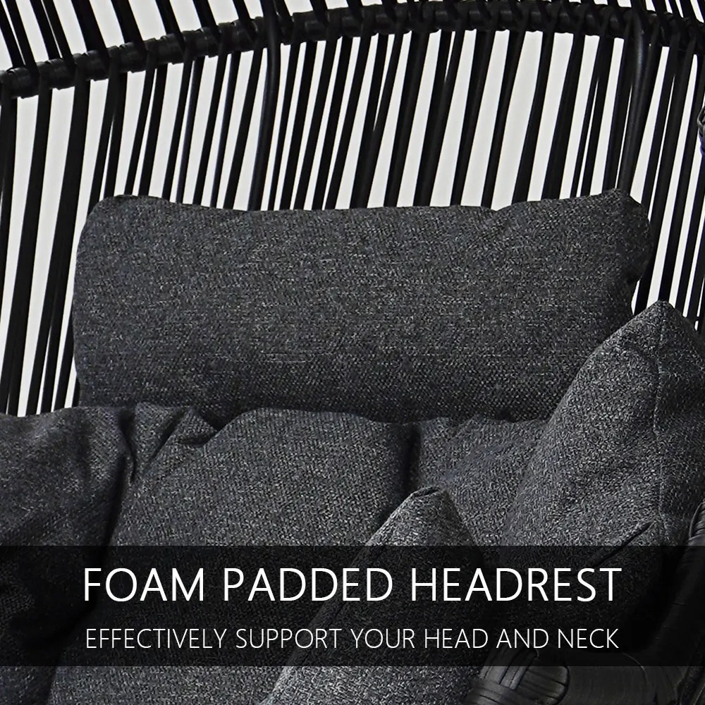 Outdoor Egg Chair PE Wicker Wo - مراجعة Outdoor Furniture No Cushions وسعره