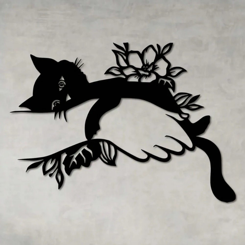 Art Deco Cat Wall Decor, Metal - مراجعة Outdoor Furniture Decor وسعره