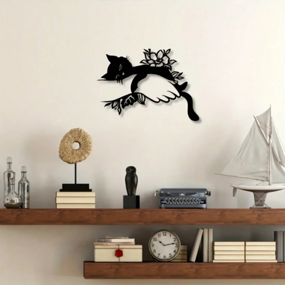 Art Deco Cat Wall Decor, Metal - مراجعة Outdoor Furniture Decor وسعره
