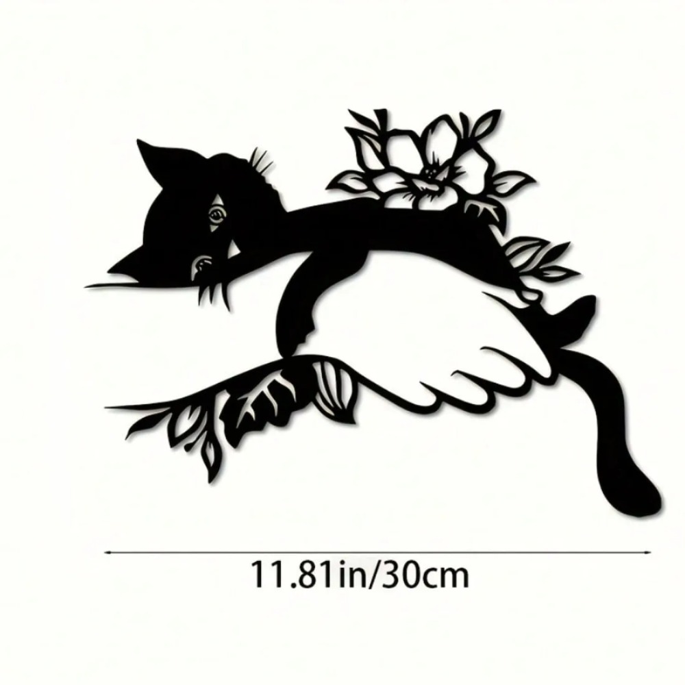 Art Deco Cat Wall Decor, Metal - مراجعة Outdoor Furniture Decor وسعره
