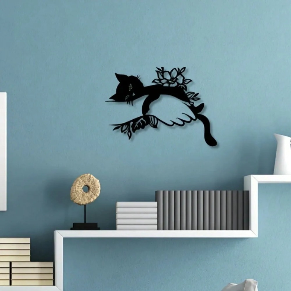 Art Deco Cat Wall Decor, Metal - مراجعة Outdoor Furniture Decor وسعره