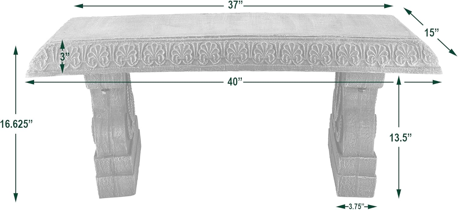 Outdoor Fiberclay Garden Bench - مراجعة Outdoor Furniture Decor وسعره