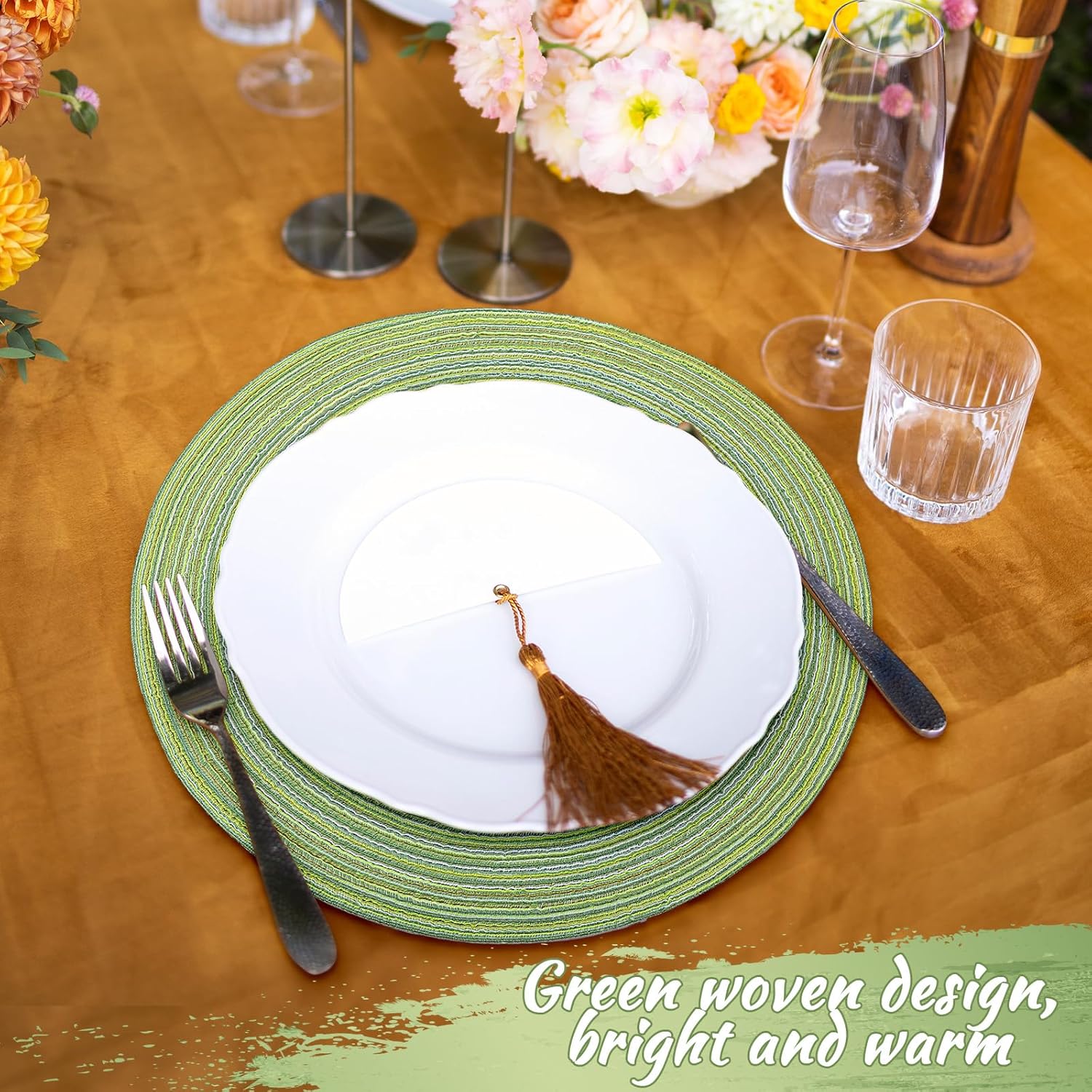 Sage Green Woven Placemats And - مراجعة Outdoor Furniture Sale وسعره