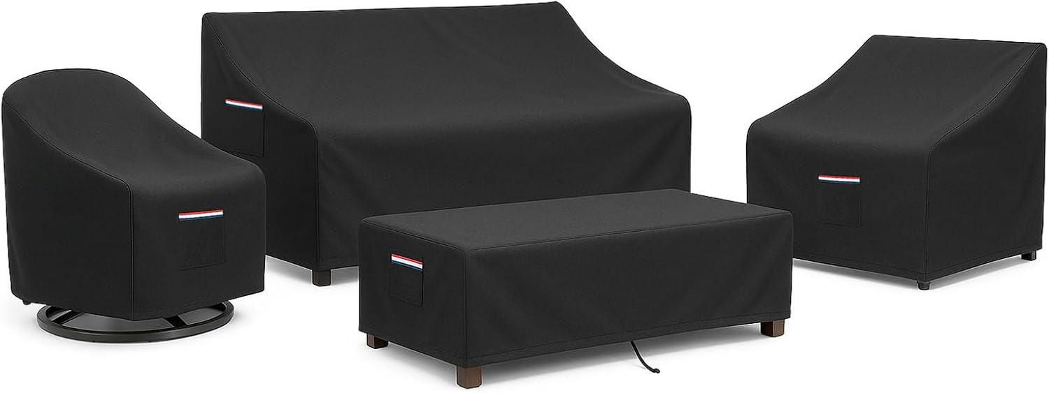 4-Piece Patio Furniture Cover  - مراجعة Outdoor Furniture Heavy Duty وسعره