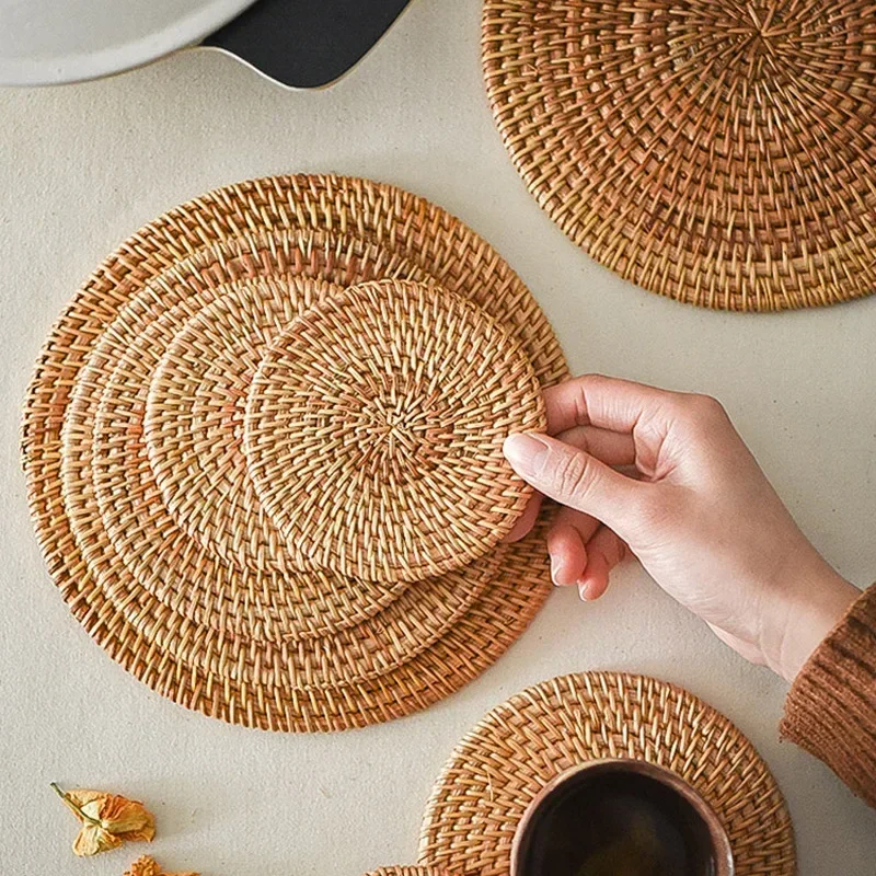 Handmade Round Rattan Coasters - مراجعة Outdoor Furniture Sale وسعره