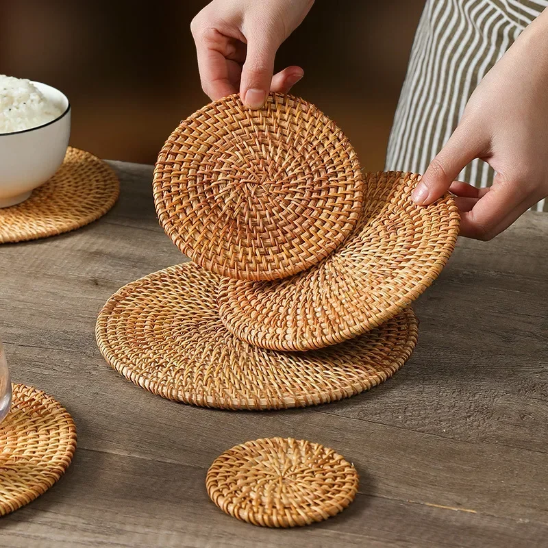 Handmade Round Rattan Coasters - مراجعة Outdoor Furniture Sale وسعره