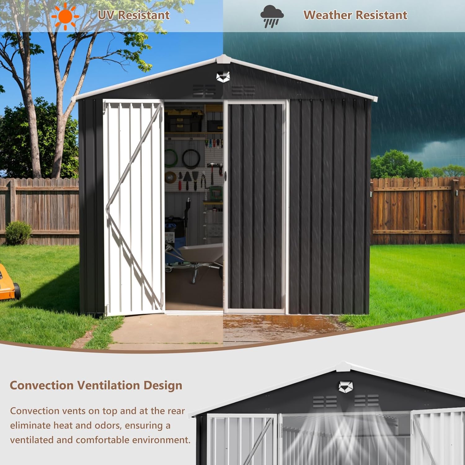 10x12 FT Metal Outdoor Storage - مراجعة Outdoor Furniture Sale وسعره