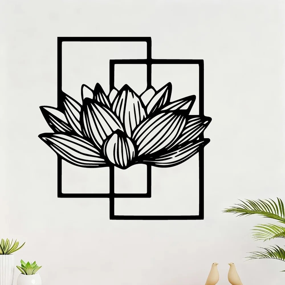 Lotus Flower Metal Wall Art, R - مراجعة Outdoor Furniture Decor وسعره