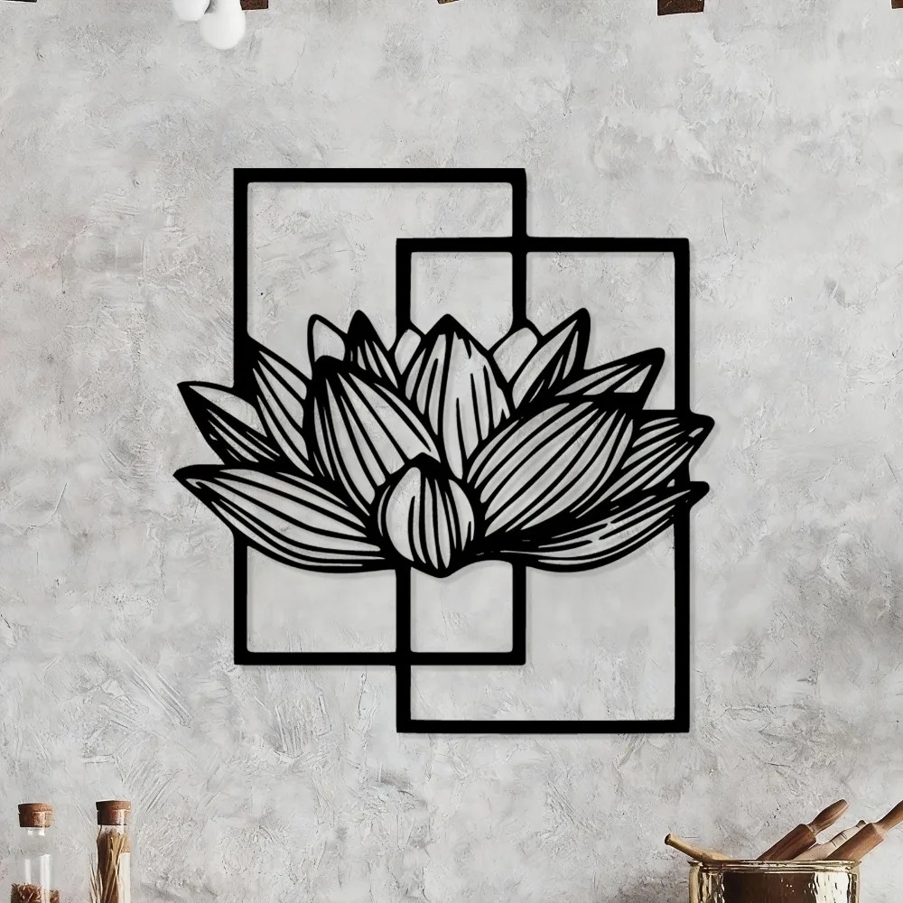 Lotus Flower Metal Wall Art, R - مراجعة Outdoor Furniture Decor وسعره