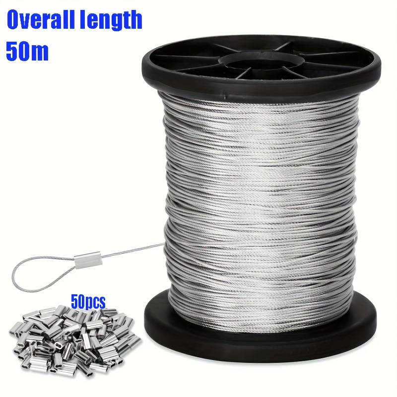 50m/196ft Stainless Steel Wire - مراجعة Outdoor Furniture Rope وسعره