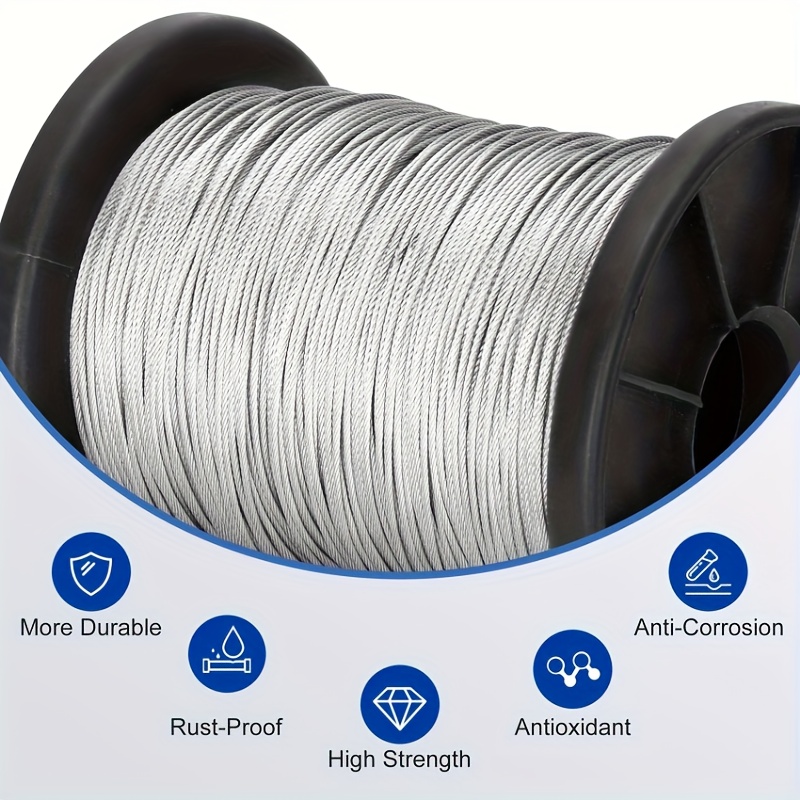 50m/196ft Stainless Steel Wire - مراجعة Outdoor Furniture Rope وسعره