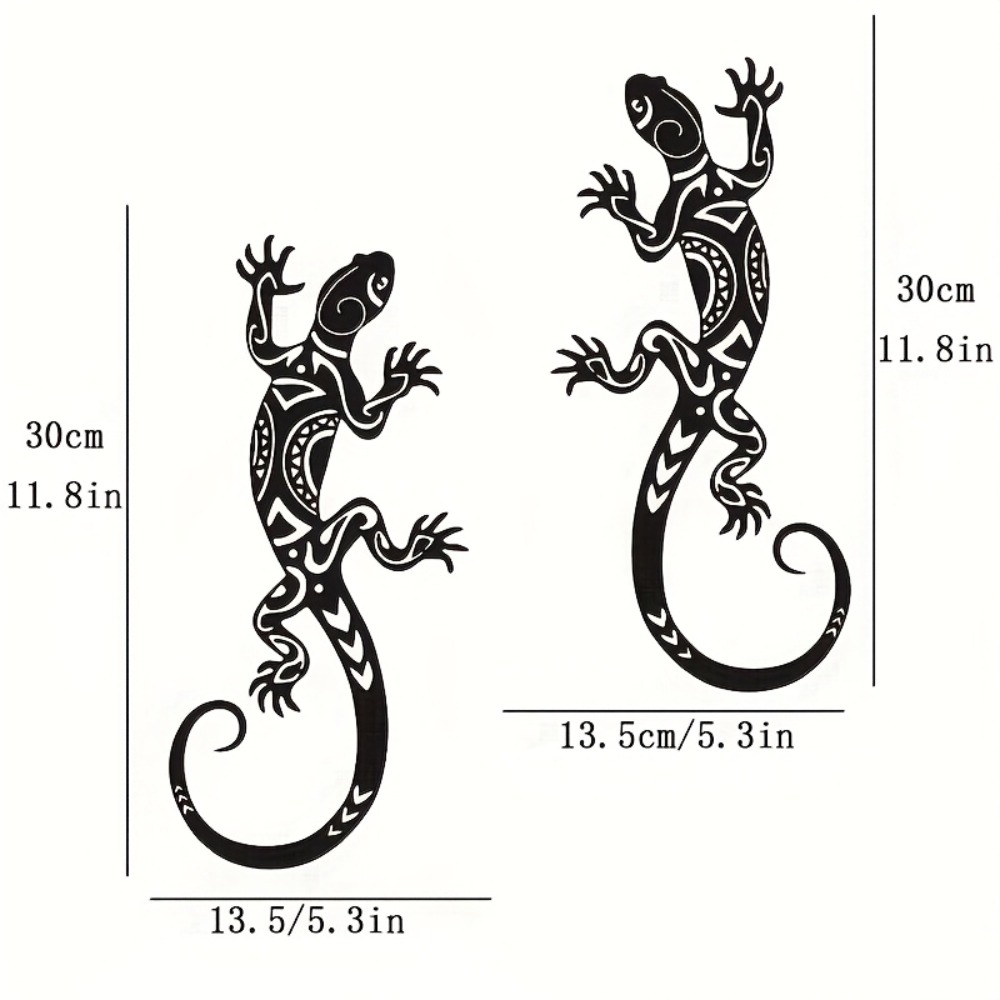 2Pcs Wrought Iron Gecko Wall A - مراجعة Outdoor Furniture Decor وسعره