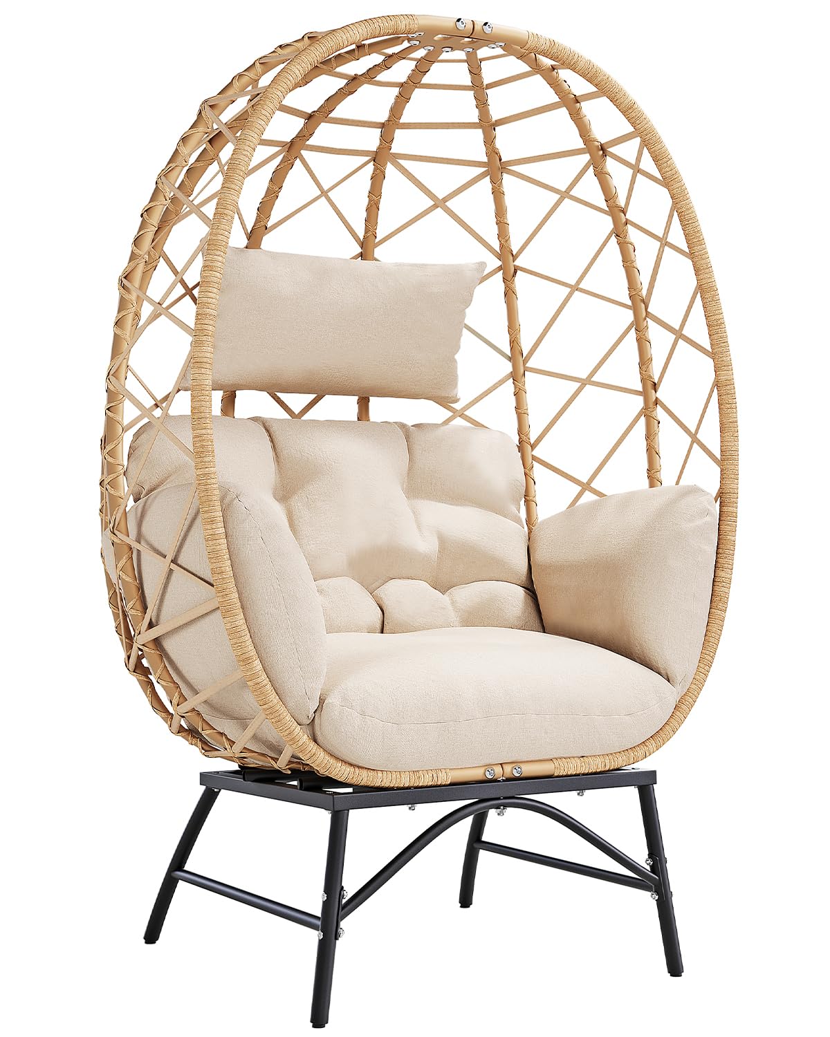 Wicker Egg Chair Outdoor, Over - مراجعة Outdoor Furniture No Cushions وسعره