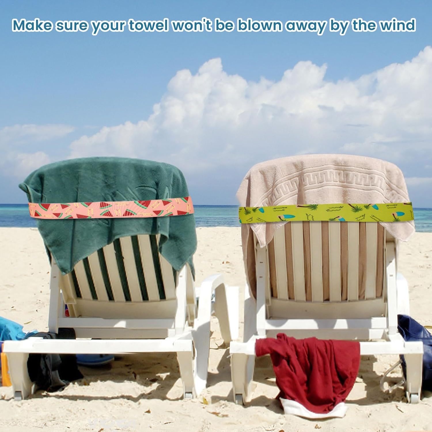 5pcs Beach Towel Bands, Elasti - مراجعة Outdoor Furniture Rope وسعره