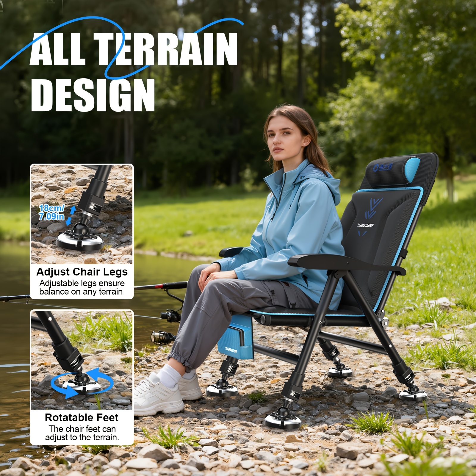 Yuzhiyuan outdoor fishing chai - مراجعة Outdoor Furniture No Cushions وسعره