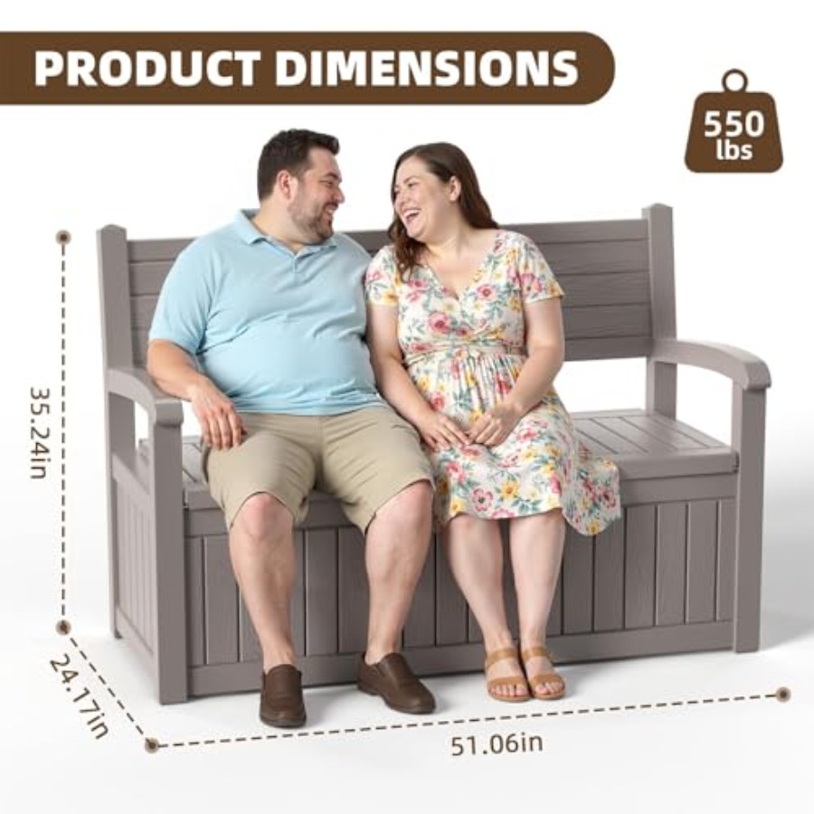 80 Gallon Outdoor Storage Benc - مراجعة Outdoor Furniture No Cushions وسعره