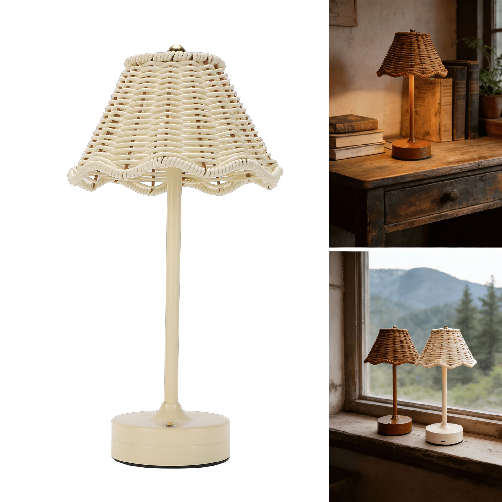 LED Vintage Rattan Table Lamp  - مراجعة Outdoor Furniture Sale وسعره