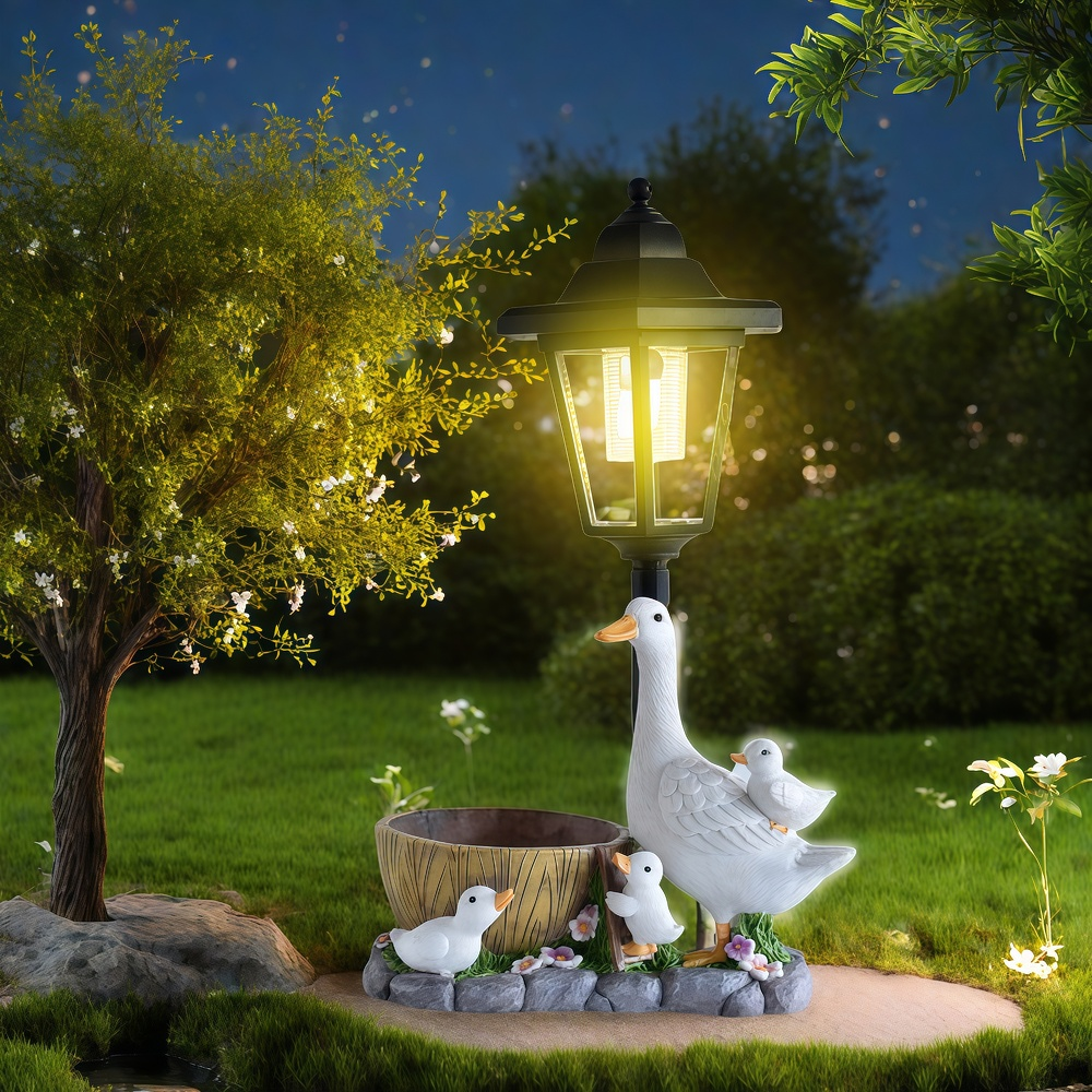 Solar Duck Night Light Garden  - مراجعة Outdoor Furniture Decor وسعره