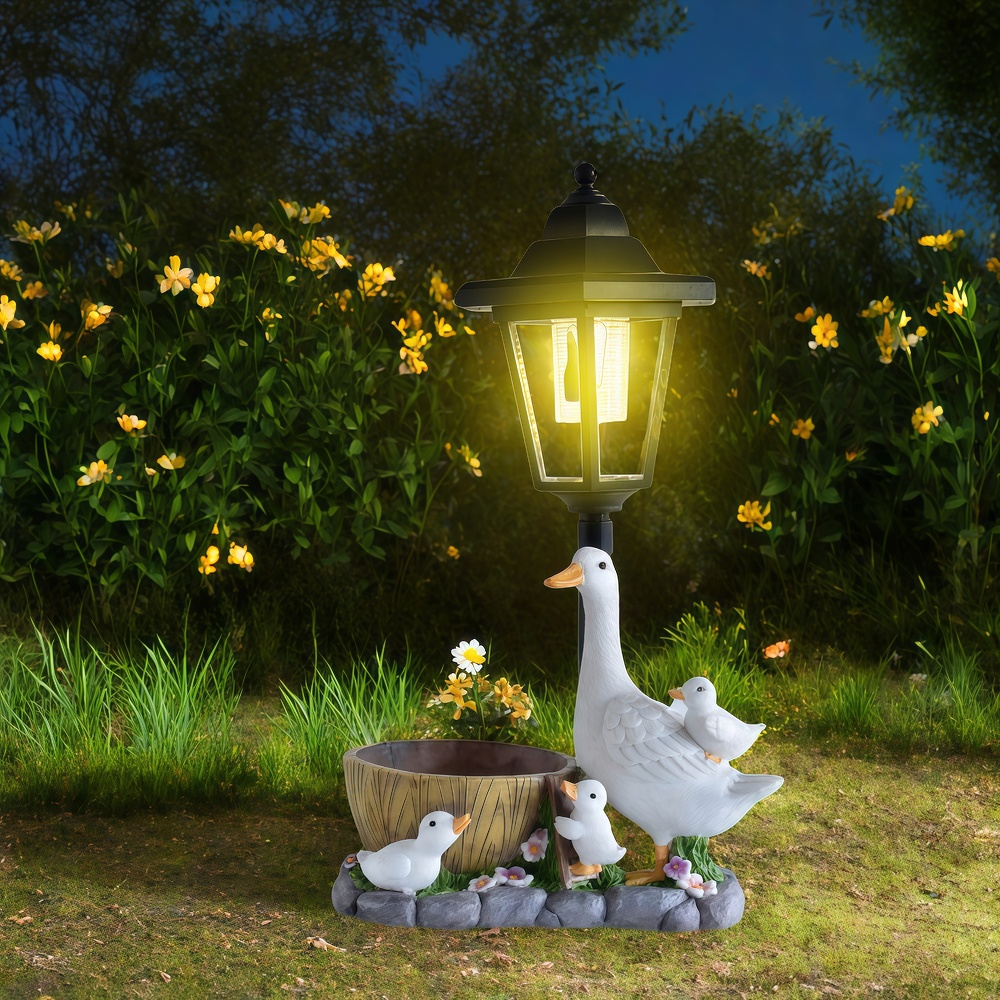 Solar Duck Night Light Garden  - مراجعة Outdoor Furniture Decor وسعره