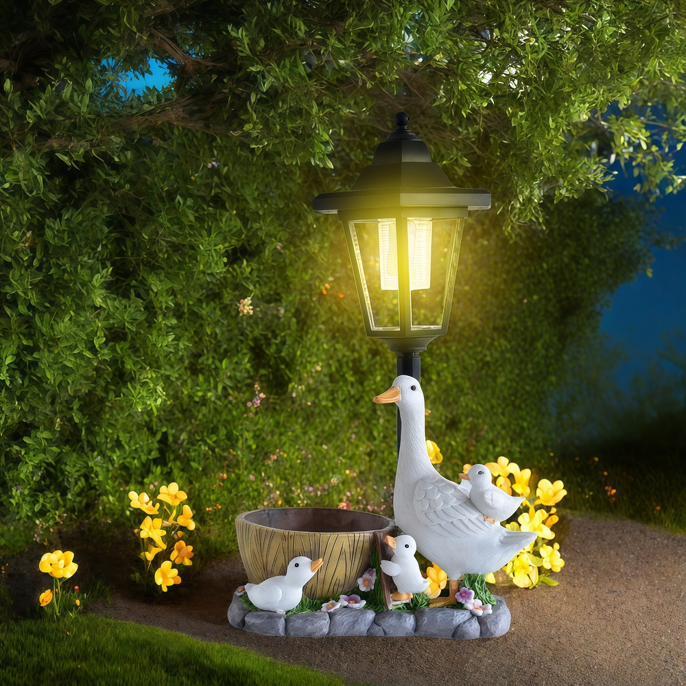 Solar Duck Night Light Garden  - مراجعة Outdoor Furniture Decor وسعره