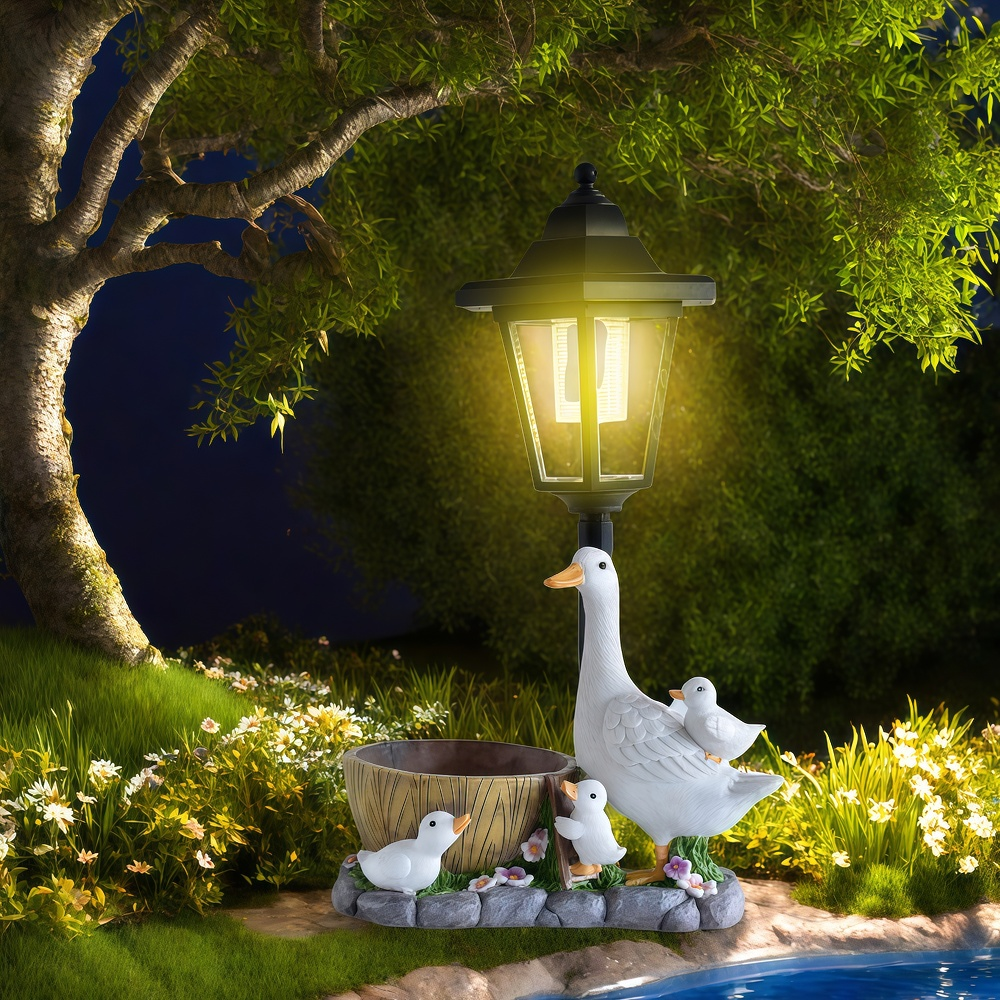 Solar Duck Night Light Garden  - مراجعة Outdoor Furniture Decor وسعره