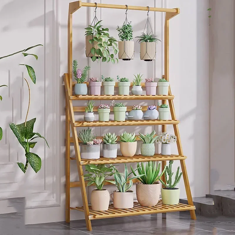 Adjustable Bamboo Plant Shelf  - مراجعة Outdoor Furniture Luxury وسعره