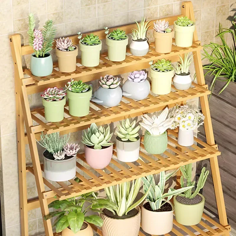 Adjustable Bamboo Plant Shelf  - مراجعة Outdoor Furniture Luxury وسعره