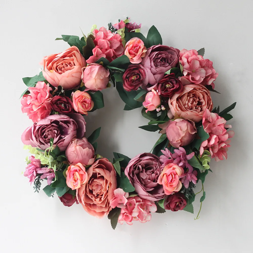 Artificial Peony Wreath Garlan - مراجعة Outdoor Furniture Sale وسعره
