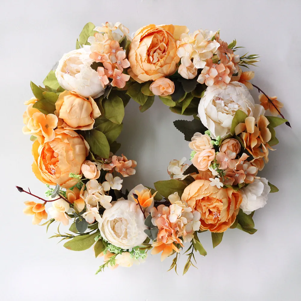 Artificial Peony Wreath Garlan - مراجعة Outdoor Furniture Sale وسعره