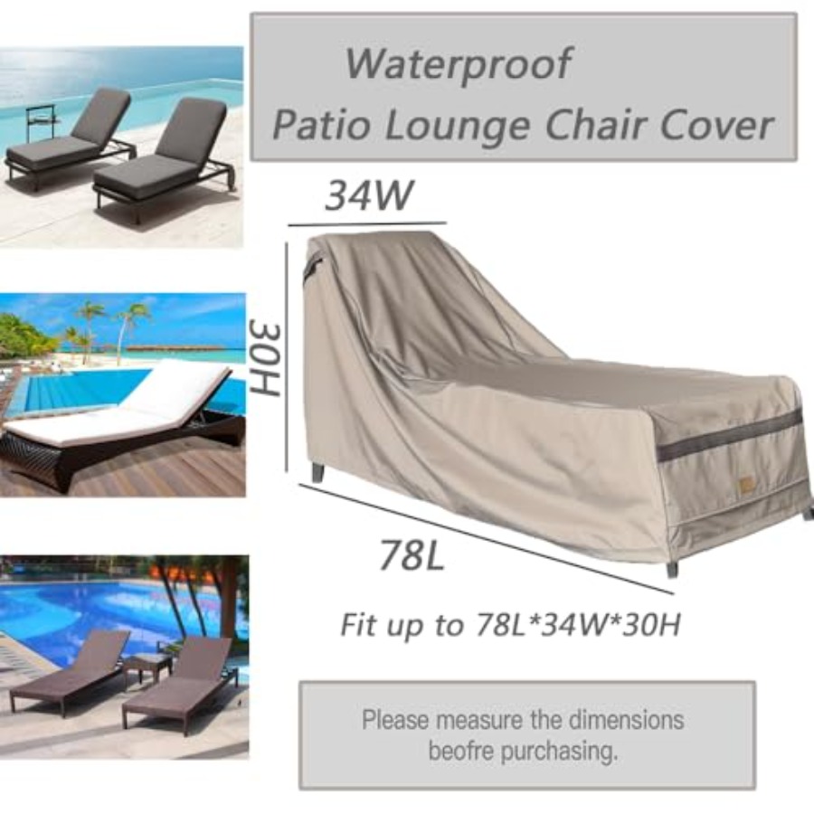 Patio Chaise Lounge Cover Wate - مراجعة Outdoor Furniture Heavy Duty وسعره