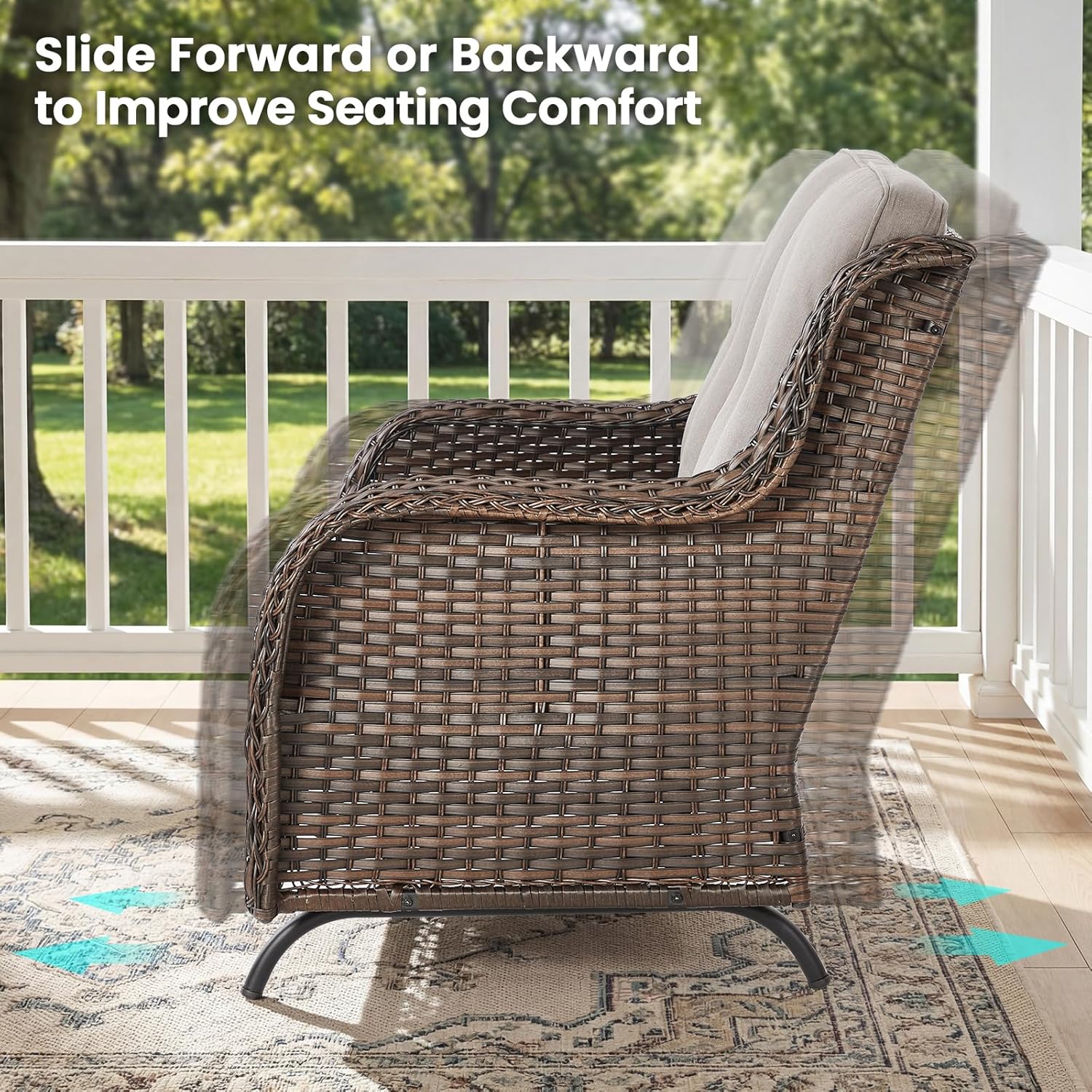 Patio Loveseat Sofa, Outdoor W - مراجعة Outdoor Furniture Luxury وسعره