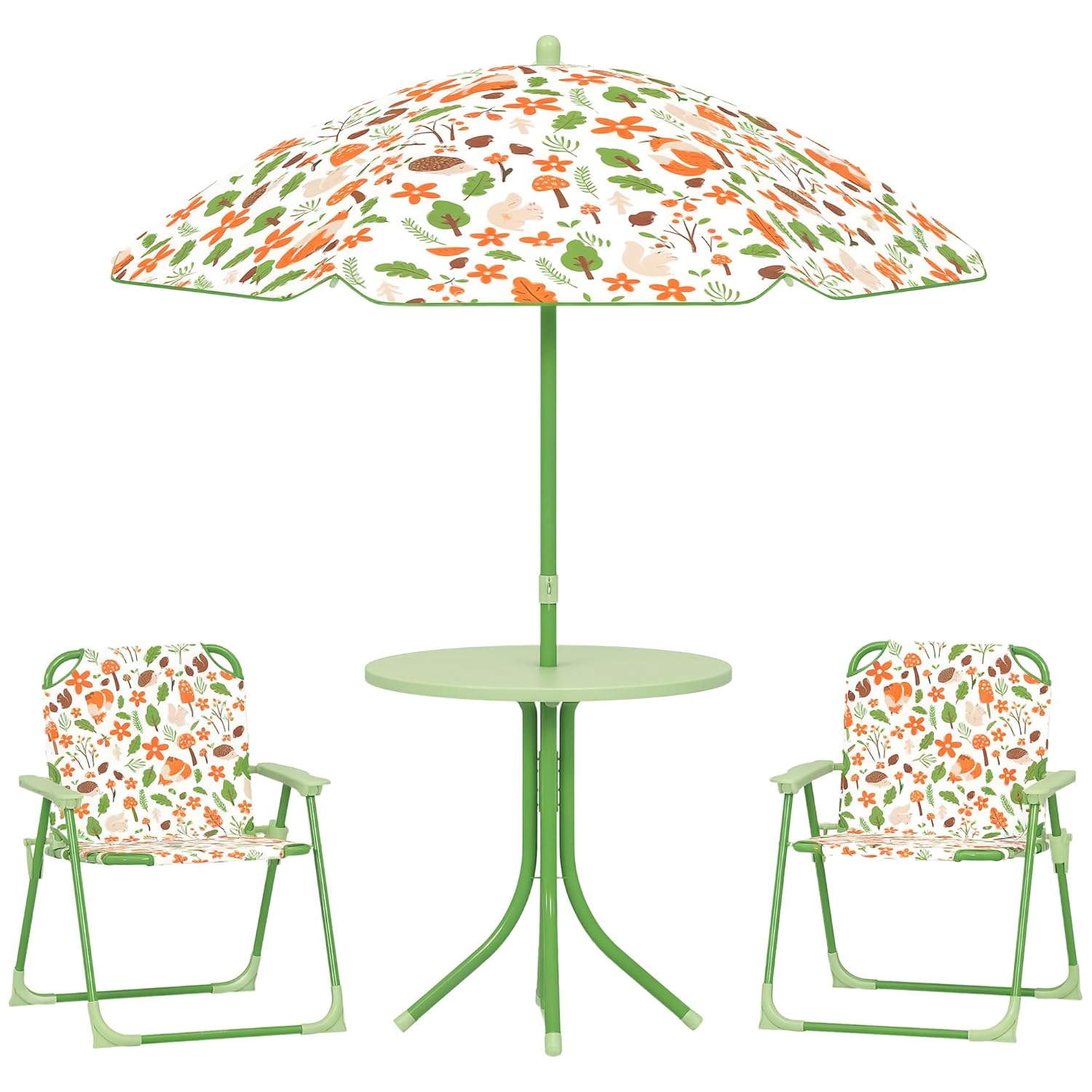Kids Picnic Table Chair Set Fo - مراجعة Outdoor Furniture Green وسعره