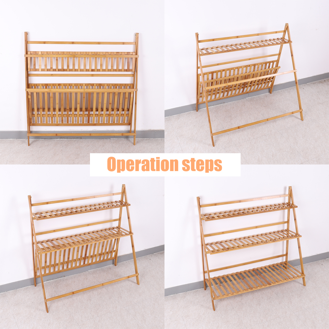 3 TiersBamboo Ladder Plant Sta - مراجعة Outdoor Furniture Luxury وسعره