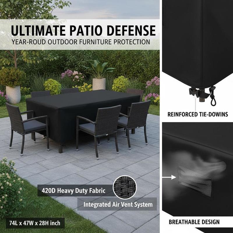 Outdoor Table Set Protector 74 - مراجعة Outdoor Furniture Heavy Duty وسعره