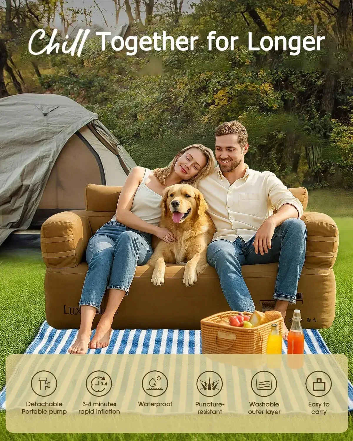 Portable Inflatable Couch for  - مراجعة Outdoor Furniture Luxury وسعره