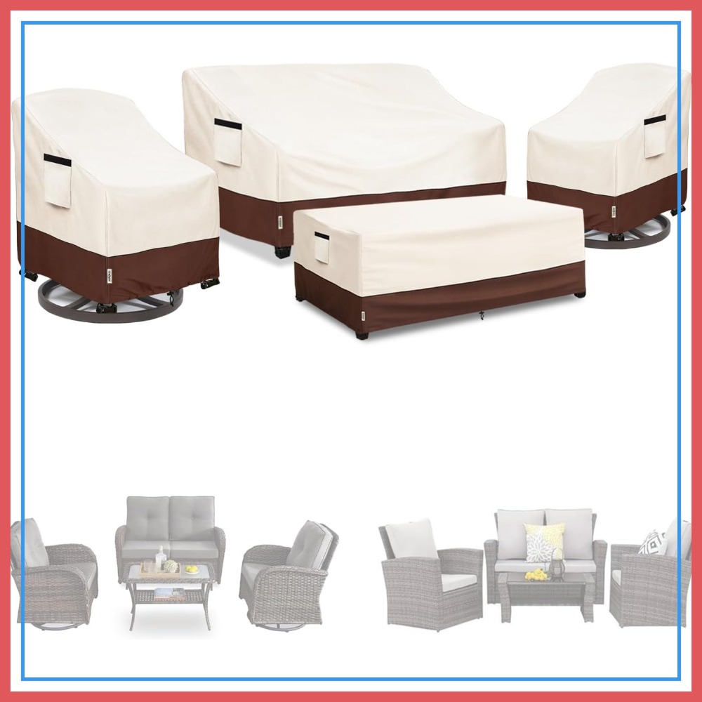 4-Piece Patio Furniture Covers - مراجعة Outdoor Furniture Heavy Duty وسعره