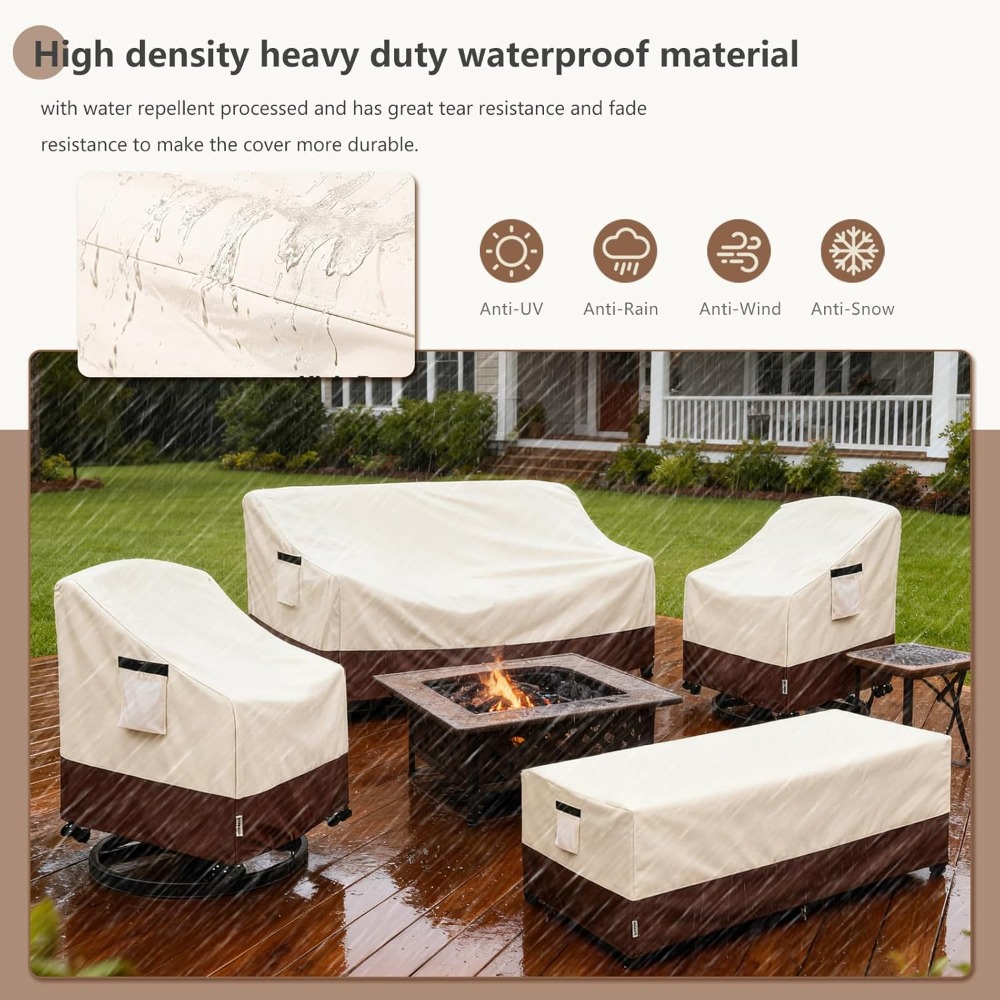 4-Piece Patio Furniture Covers - مراجعة Outdoor Furniture Heavy Duty وسعره